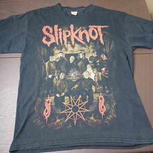 Slipknot T-Shirt Double Sided Graphic Band Shirt. Y2K. Black Size Large